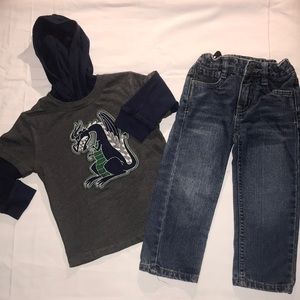 Boys 3T lot jeans and top